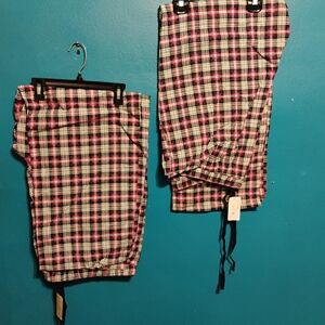 Plaid Pajama Pants in Red and Black